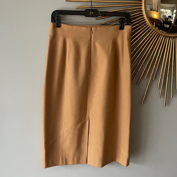 VTG ~ 1990s ~ Anne Klein II ~ Camel Pencil Skirt ~ Wool-Cashmere Blend - Picture 3 of 8